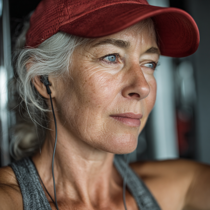 Активні літні люди на тренуванні